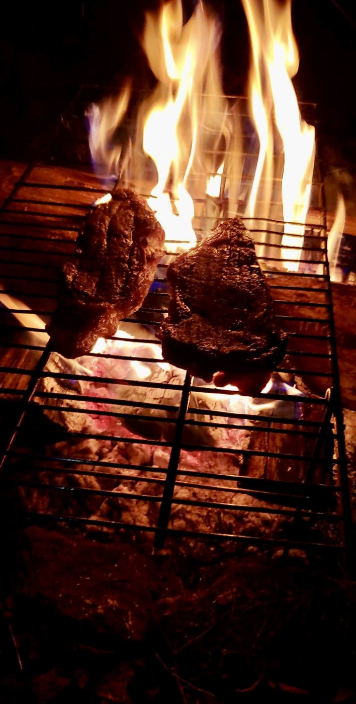 Cooking over an open fire