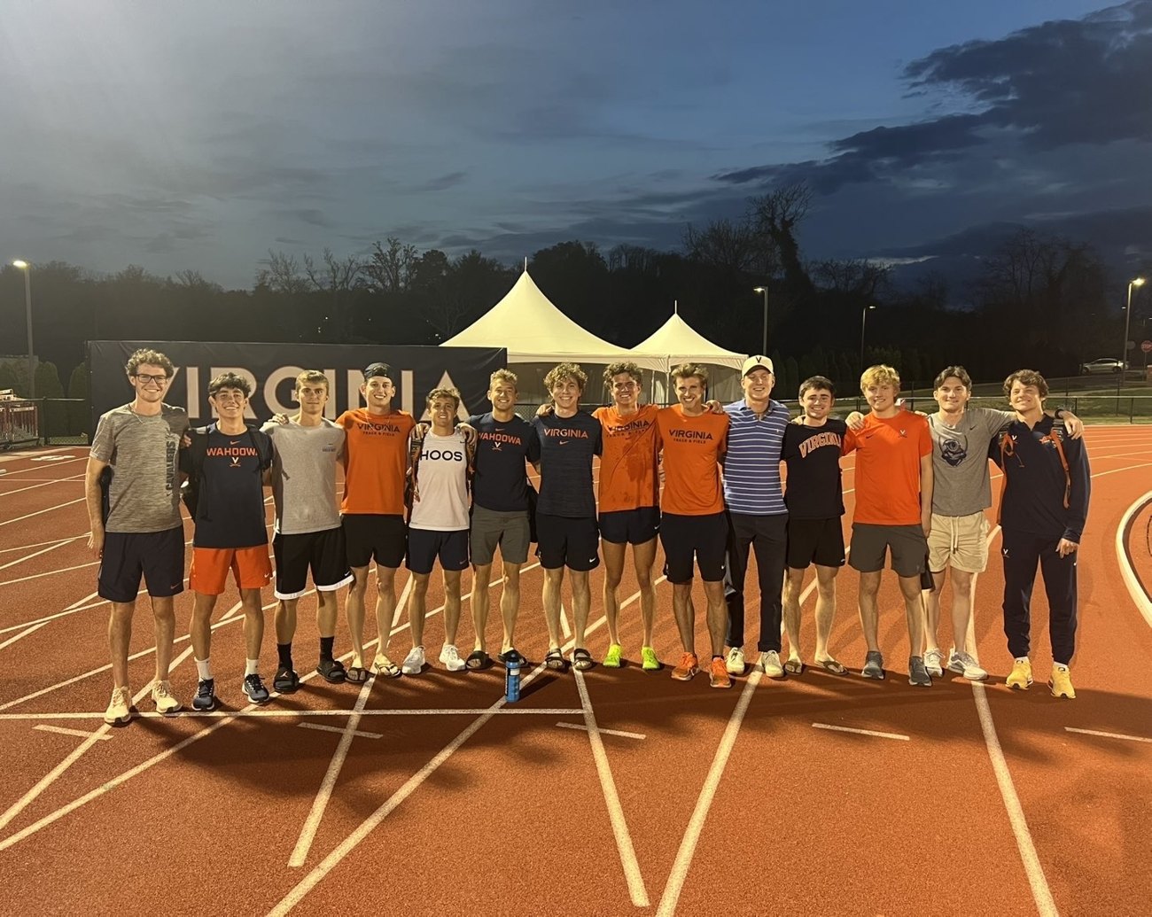 UVA distance crew on the track